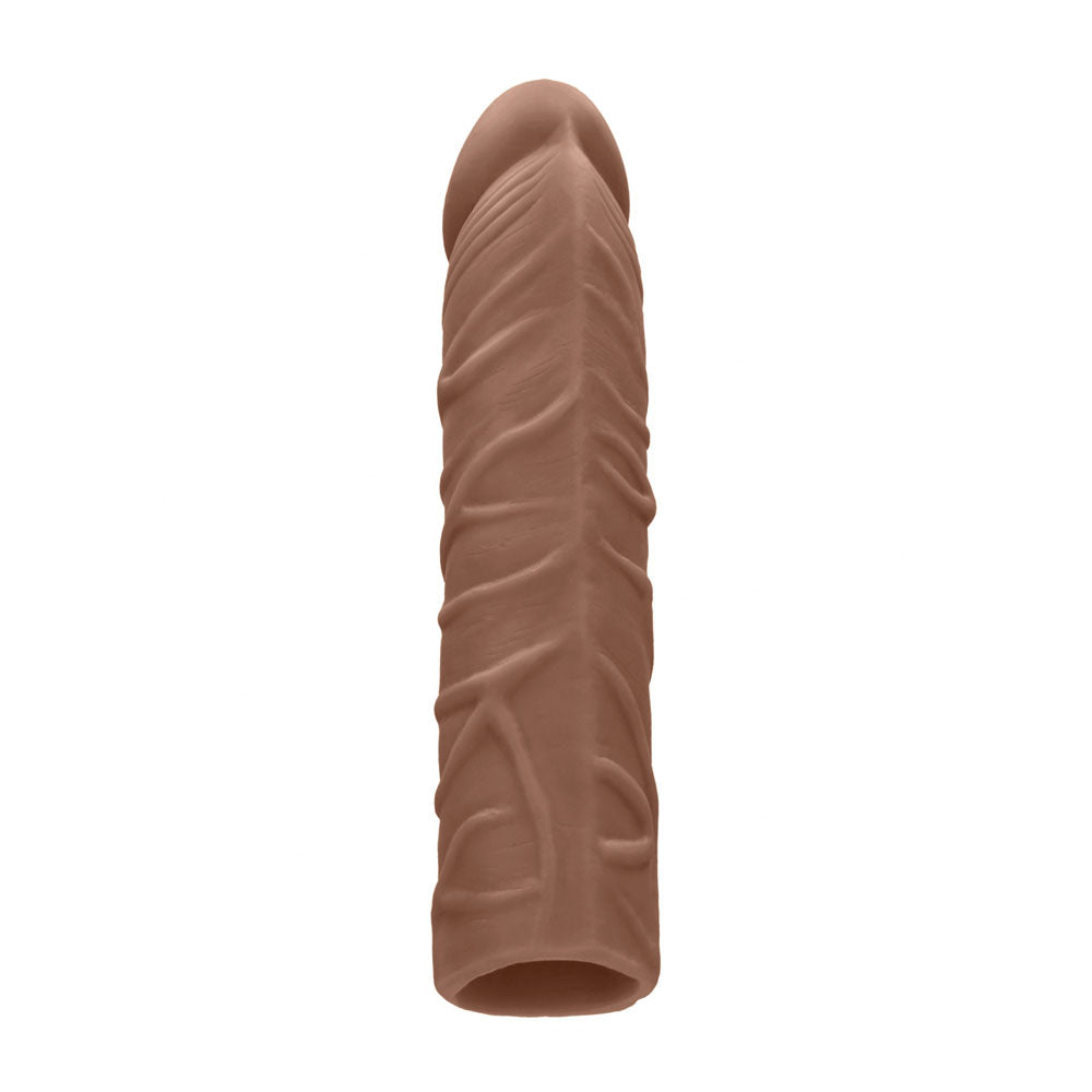 REALROCK 7 Penis Extender - Tan - Tan 17.8 cm Penis Extension Sleeve - REA104TAN