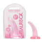 REALROCK Non Realistic Dildo With Suction Cup - 11.5 cm - Pink 11.5 cm Curved Pegging Dong - REA109PNK