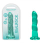 REALROCK Dildo With Suction - 17 cm - Turquoise - Turquoise 17 cm Dildo - REA110TUR