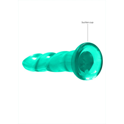 REALROCK Dildo With Suction - 17 cm - Turquoise - Turquoise 17 cm Dildo - REA110TUR