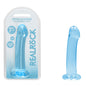 REALROCK Non Realistic Dildo With Suction Cup - 17 cm - Blue - Blue 17 cm Dong - REA111BLU
