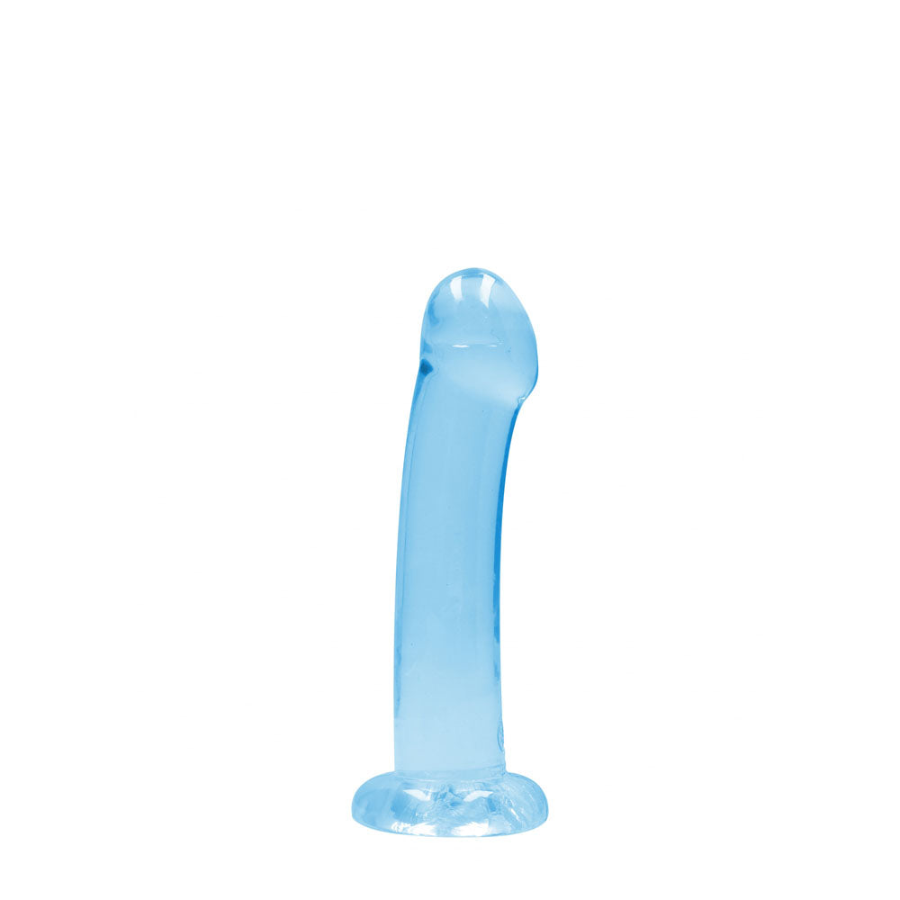 REALROCK Non Realistic Dildo With Suction Cup - 17 cm - Blue - Blue 17 cm Dong - REA111BLU