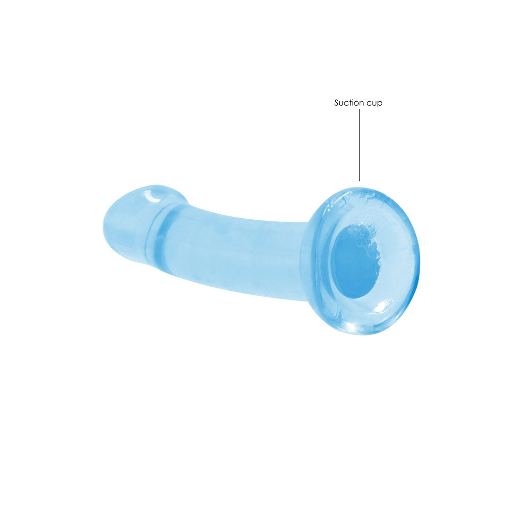 REALROCK Non Realistic Dildo With Suction Cup - 17 cm - Blue - Blue 17 cm Dong - REA111BLU
