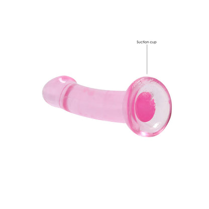 REALROCK Non Realistic Dildo With Suction Cup - 17 cm - Pink 17 cm Dong - REA111PNK