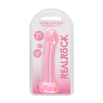 REALROCK Non Realistic Dildo With Suction Cup - 17 cm - Pink 17 cm Dong - REA111PNK
