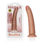 REALROCK Realistic Slim Dildo with Suction Cup - 18cm Tan Dong