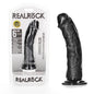 REALROCK Realistic Curved Dildo with Suction Cup - 15.5 cm - Black