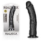 REALROCK Realistic Regular Curved Dildo with Suction Cup - 23 cm - Black 23 cm (9) Dong - REA119BLK