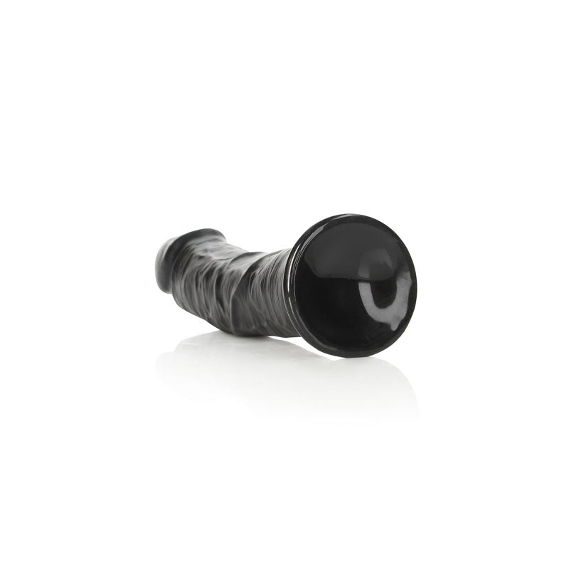 REALROCK Realistic Regular Curved Dildo with Suction Cup - 23 cm - Black 23 cm (9) Dong - REA119BLK