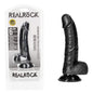 REALROCK Realistic Curved Dong with Balls - 15.5 cm - Black