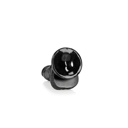 REALROCK Realistic Curved Dong with Balls - 15.5 cm - Black
