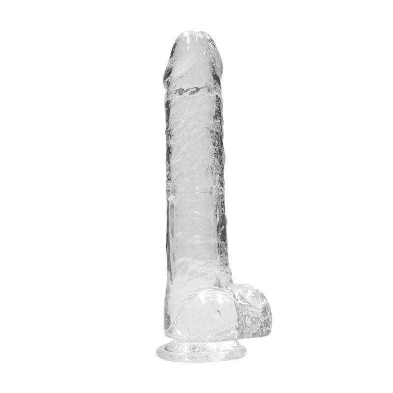 REALROCK Realistic Dildo With Balls 10 - Clear 25 cm Dong - REA130TRA