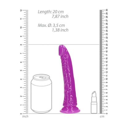 REALROCK 18 cm Slim Glow in the Dark Neon - Purple - Glow in Dark Purple 18 cm (7) Dong-REA142GLOPUR