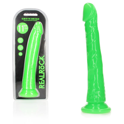 REALROCK 29 cm Slim Glow in the Dark Neon - Green - Glow in Dark Green 29 cm (11) Dong - REA146GLOGRN