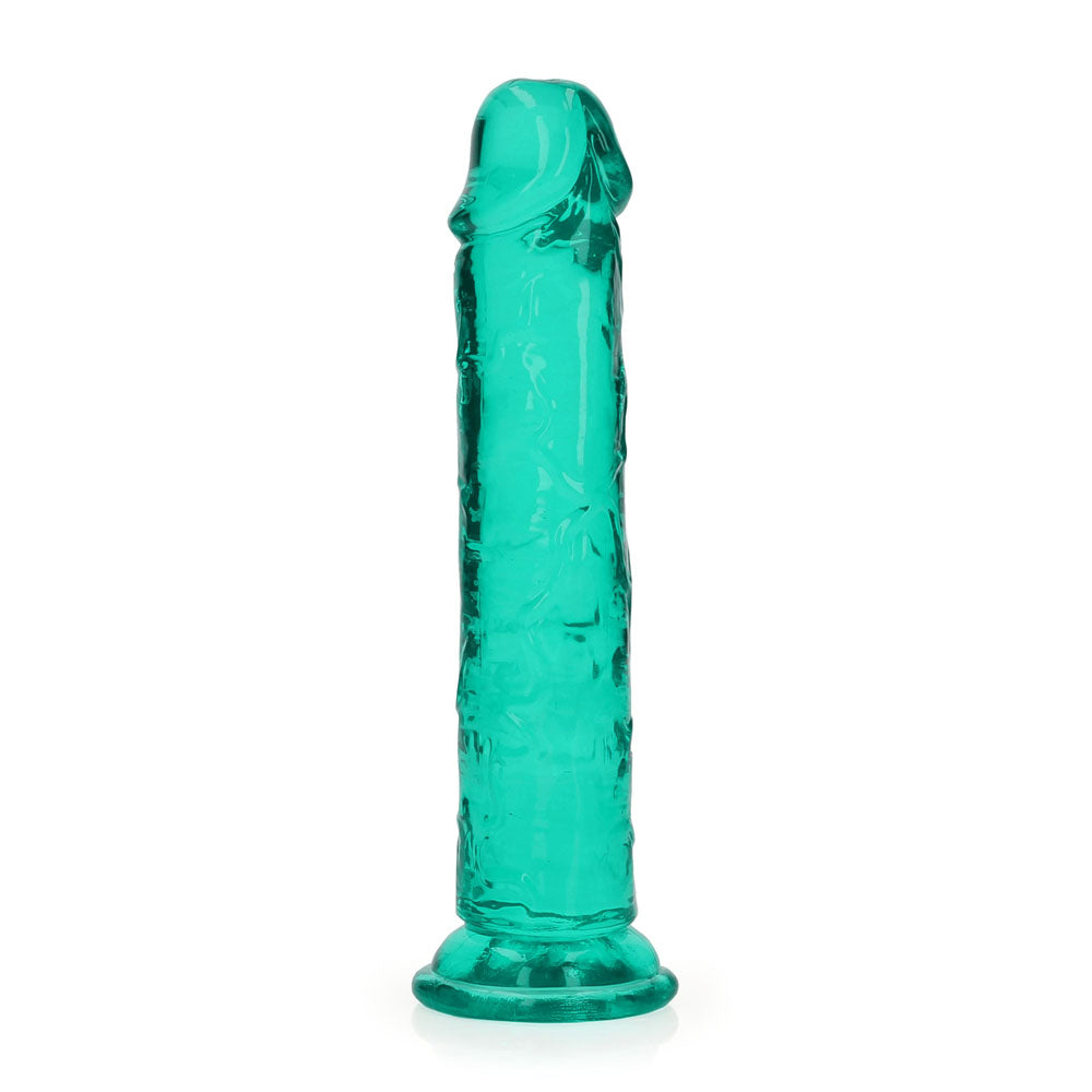 REALROCK 18 cm Straight Dildo - Turquoise - Turquoise 18 cm (7) Dong - REA152TUR