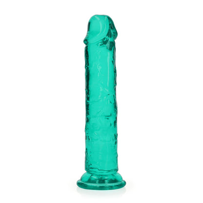 REALROCK 18 cm Straight Dildo - Turquoise - Turquoise 18 cm (7) Dong - REA152TUR