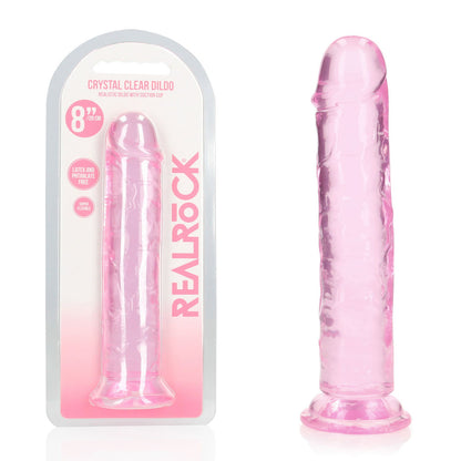 REALROCK 20 cm Straight Dildo - Pink - Pink 20 cm (8) Dong - REA153PNK