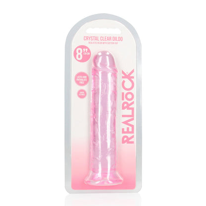 REALROCK 20 cm Straight Dildo - Pink - Pink 20 cm (8) Dong - REA153PNK