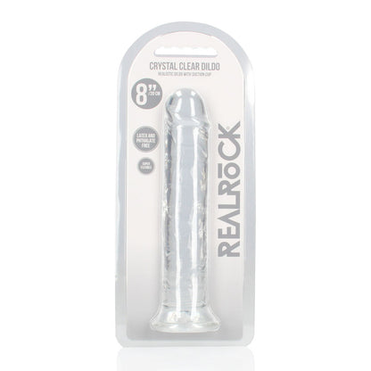 REALROCK 20 cm Straight Dildo - Transparent - Clear 20 cm (8) Dong - REA153TRA