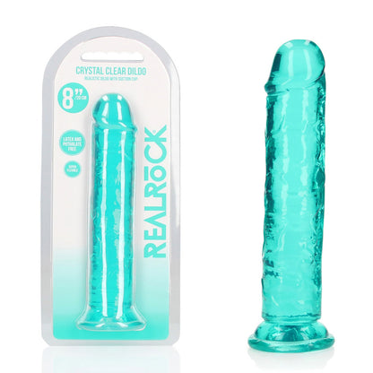 REALROCK 20 cm Straight Dildo - Turquoise - Turquoise 20 cm (8) Dong - REA153TUR