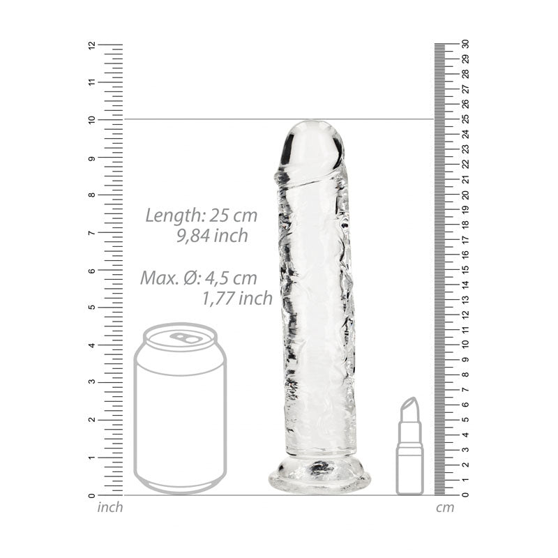 REALROCK 25 cm Straight Dildo - Clear Dong