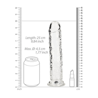 REALROCK 25 cm Straight Dildo - Clear Dong