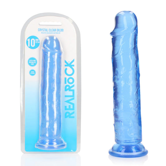 REALROCK 28 cm Straight Dildo - Blue - Blue 28 cm (10) Dong - REA155BLU