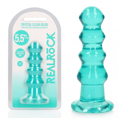 REALROCK 14 cm Curvy Anal Plug - Turquoise - Turquoise 14 cm (4.5) Butt Plug - REA158TUR