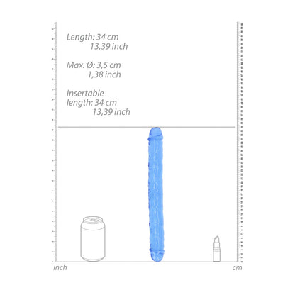 REALROCK 34 cm Double Dong - Blue - Blue 34 cm (14) Double Dong - REA159BLU