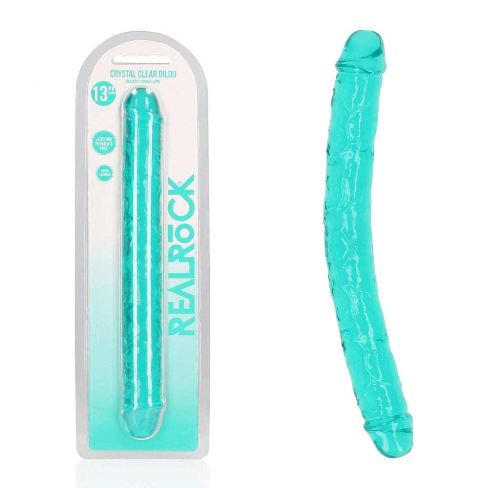 REALROCK 34 cm Double Dong - Turquoise - Turquoise 34 cm (14) Double Dong - REA159TUR