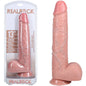 REALROCK 33cm Extra Long Dildo with Balls - Flesh - Flesh 33 cm (13) Extra Long Dong - REA163FLE