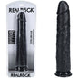 REALROCK 33cm Extra Long Dildo - Black - Black 33 cm (13) Extra Long Dong - REA166BLK