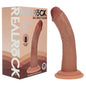 REALROCK Dual Density Silicone 6 Curved Dildo - Tan - Tan 17 cm Dildo - REA215TAN