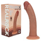 REALROCK Dual Density Silicone 8 Curved Dildo - Tan - Tan 20.5 cm Dildo - REA217TAN