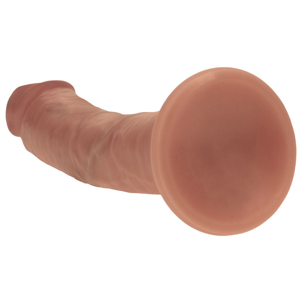REALROCK Dual Density Silicone 8 Curved Dildo - Tan - Tan 20.5 cm Dildo - REA217TAN