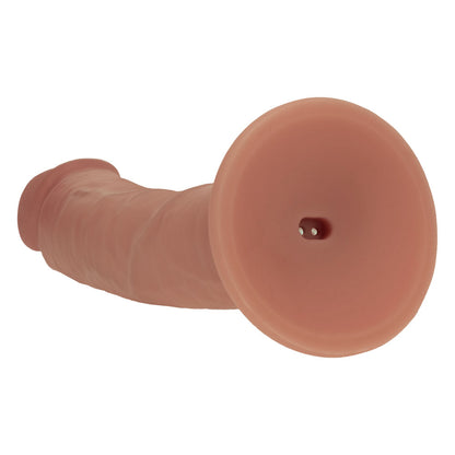 REALROCK Dual Density 6 Vibrating Silicone Dildo - Tan - Tan 15.2 cm USB Rechargeable Vibrating Dildo - REA218TAN