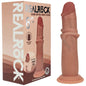 REALROCK Dual Density 6 Sliding Skin Silicone Dildo - Tan - Tan 15.2 cm Sliding Skin Dildo - REA224TAN