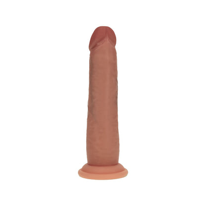 REALROCK Dual Density 7 Sliding Skin Silicone Dildo - Tan - Tan 15.2 cm Sliding Skin Dildo - REA225TAN