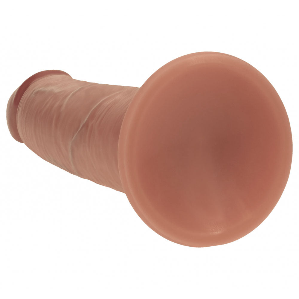 REALROCK Dual Density 8 Sliding Skin Silicone Dildo - Tan - Tan 20.5 cm Sliding Skin Dildo - REA226TAN