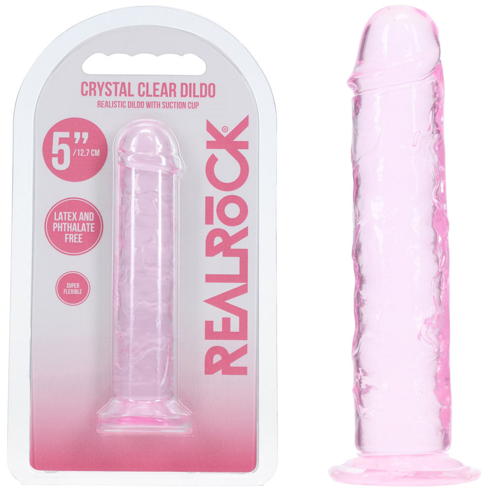 REALROCK Realistic 5 Dildo - Pink - Pink 12.7 cm Dildo - REA227PNK