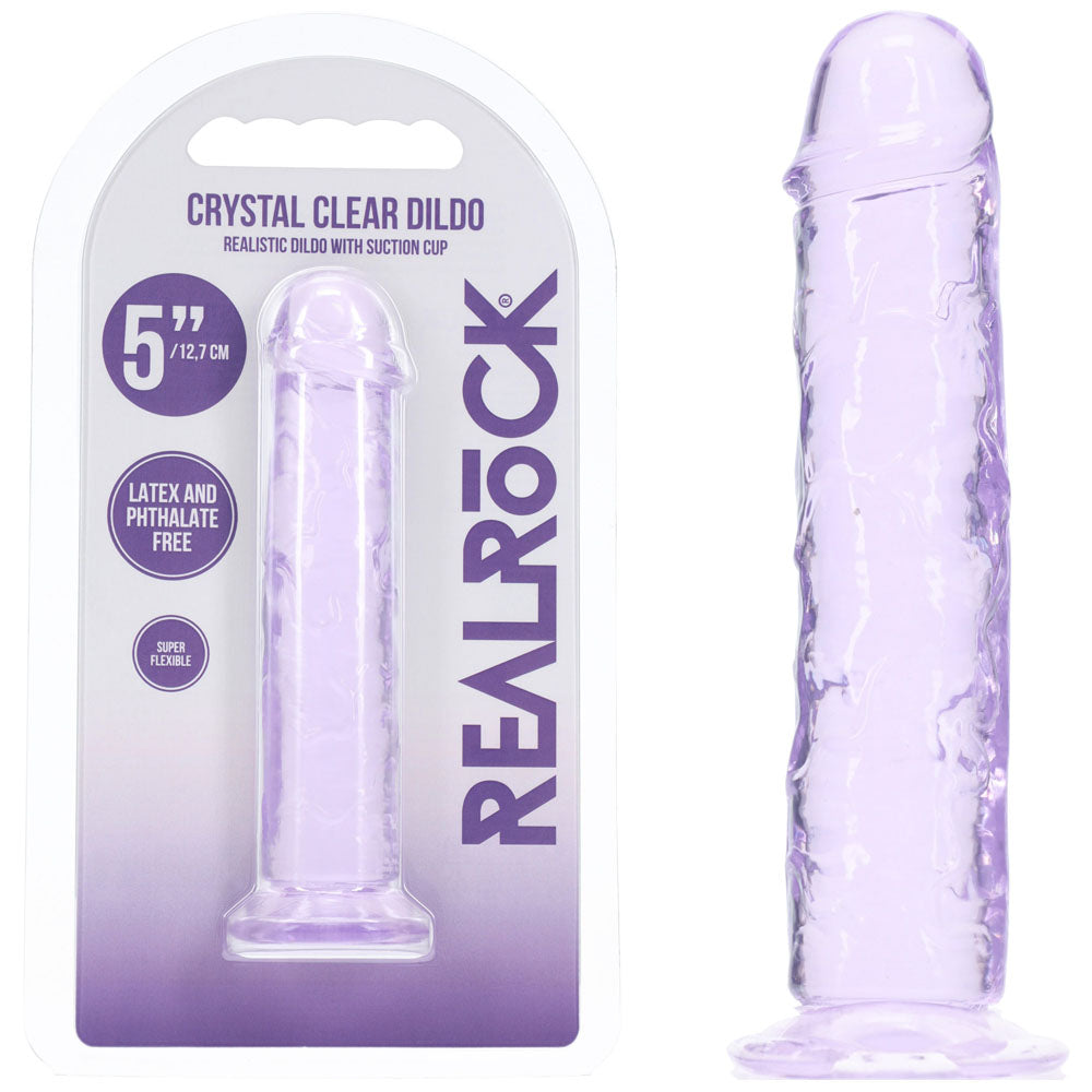 REALROCK Realistic 5 Dildo - Purple - Purple 12.7 cm Dildo - REA227PUR