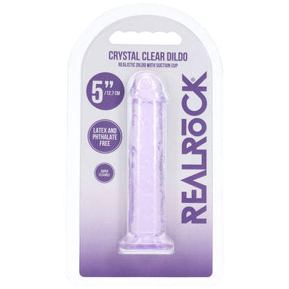 REALROCK Realistic 5 Dildo - Purple - Purple 12.7 cm Dildo - REA227PUR