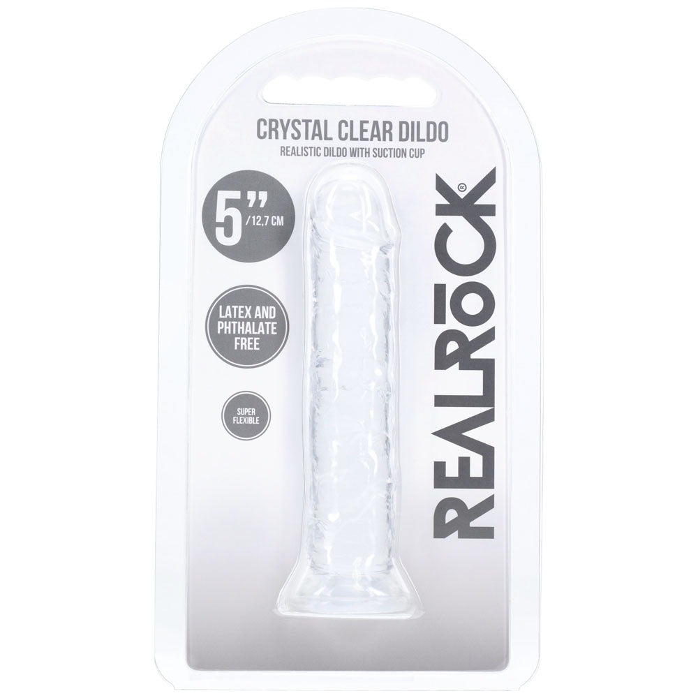 REALROCK Realistic 5 Dildo - Clear - Clear 12.7 cm Dildo - REA227TRA