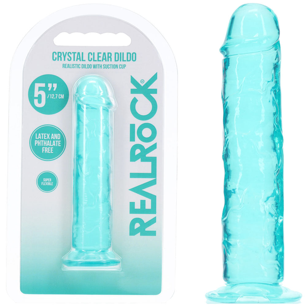 REALROCK Realistic 5 Dildo - Turquoise - Turquoise 12.7 cm Dildo - REA227TUR