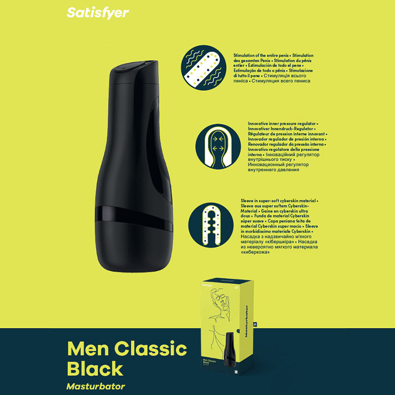 Satisfyer Men Classic - Black Stroker-SATMENCL-BLK