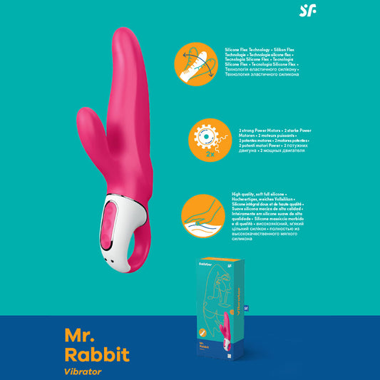 Satisfyer Vibes - Mister Rabbit - Pink USB Rechargeable Rabbit Vibrator-SATV-MR