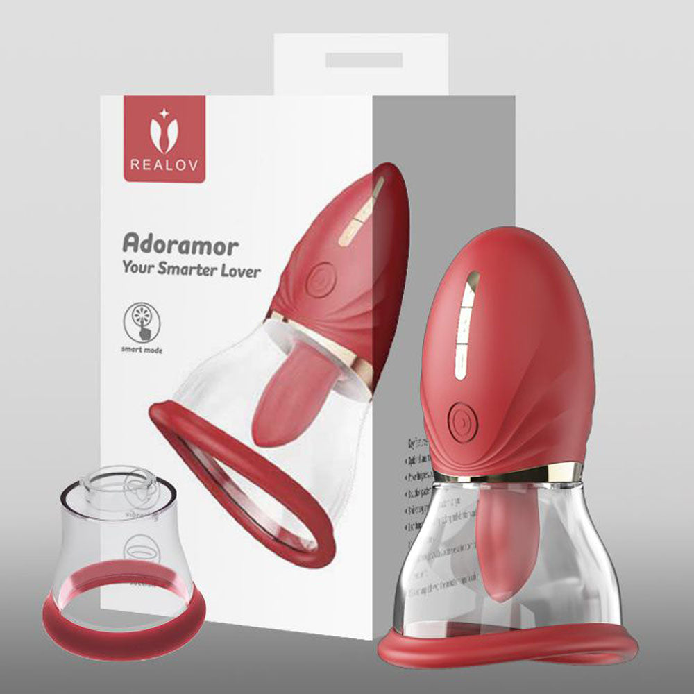 LuvPump Adoramor - Red USB Rechargeable Licking & Sucking Ladies Pump - SF-08-1-02