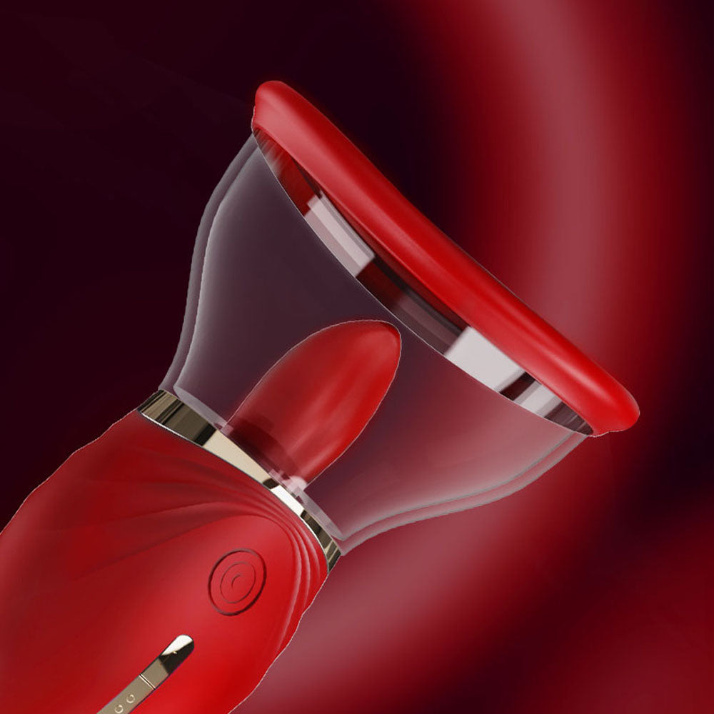 LuvPump Adoramor - Red USB Rechargeable Licking & Sucking Ladies Pump - SF-08-1-02