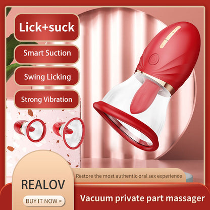 LuvPump Adoramor - Red USB Rechargeable Licking & Sucking Ladies Pump - SF-08-1-02