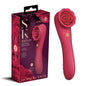 Secret Kisses ROSEGASM ROSE QUAKE - Red 18.8 cm USB Rechargeable Dual Ended Tapping Vibrator-SK1048